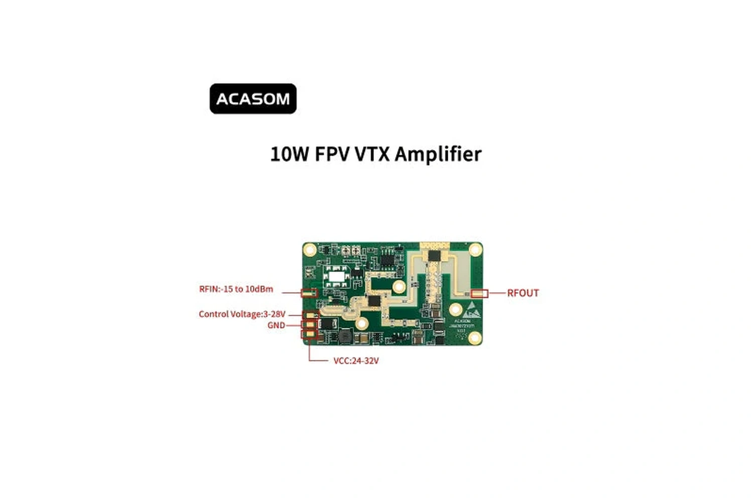 Усилитель ACASOM 10 Вт 6–7.2 ГГц на GaN: 40 дБм мощности в сверхлёгком формате для 6 ГГц систем | Chipomi